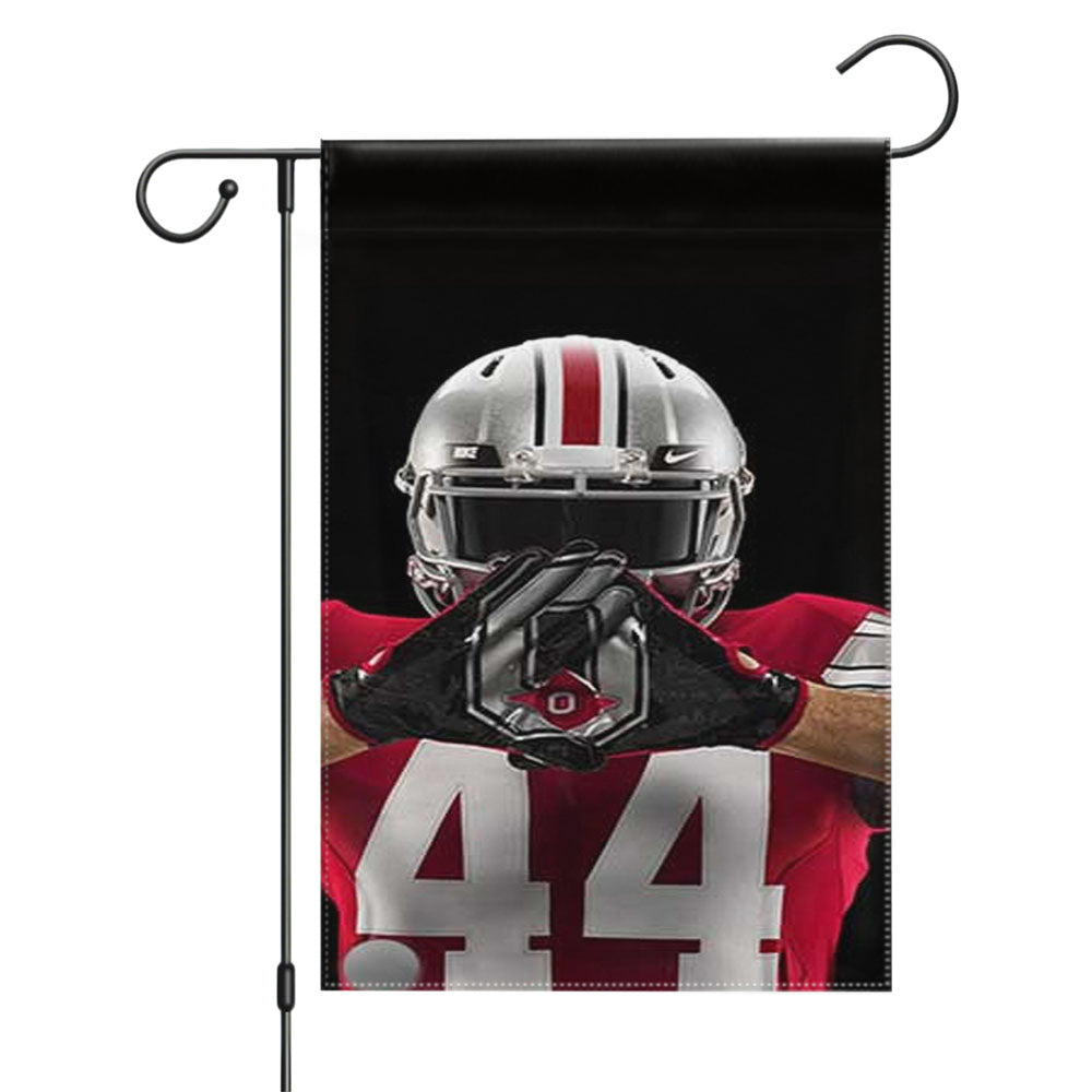 Ohio State Buckeyes Football Texture Garden Flags Yard Outdoor Lawn 12 X 18