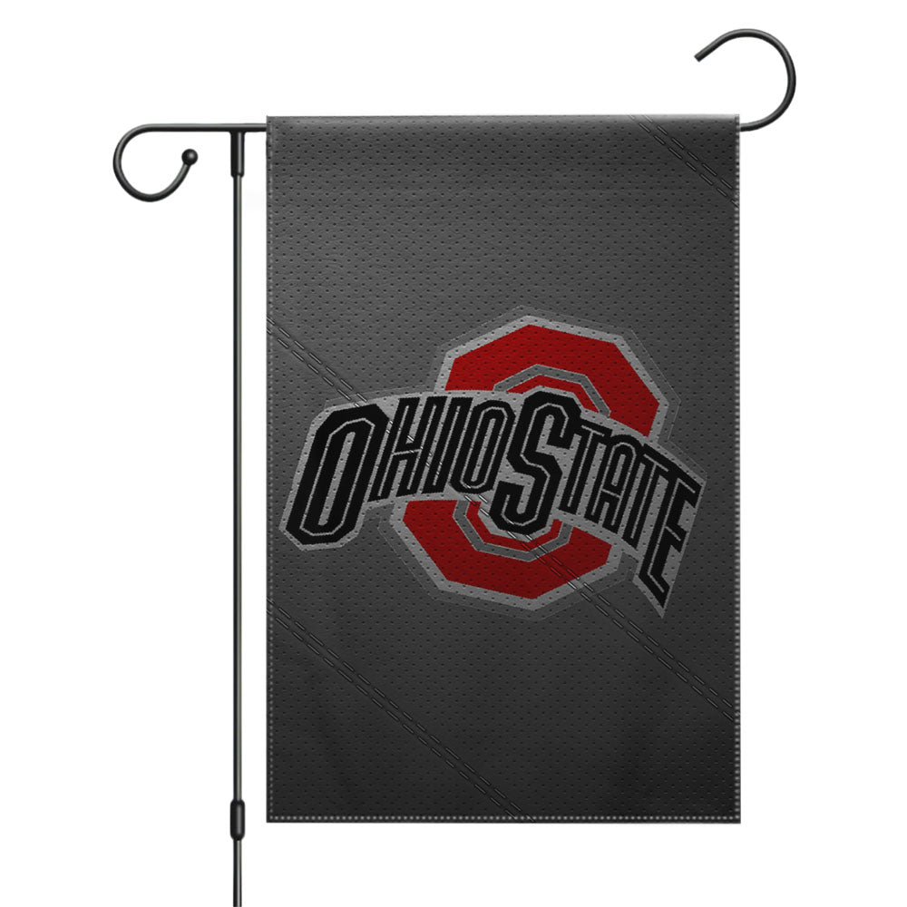 Ohio State Buckeyes Icon Garden Flags Yard Outdoor Lawn 12 X 18