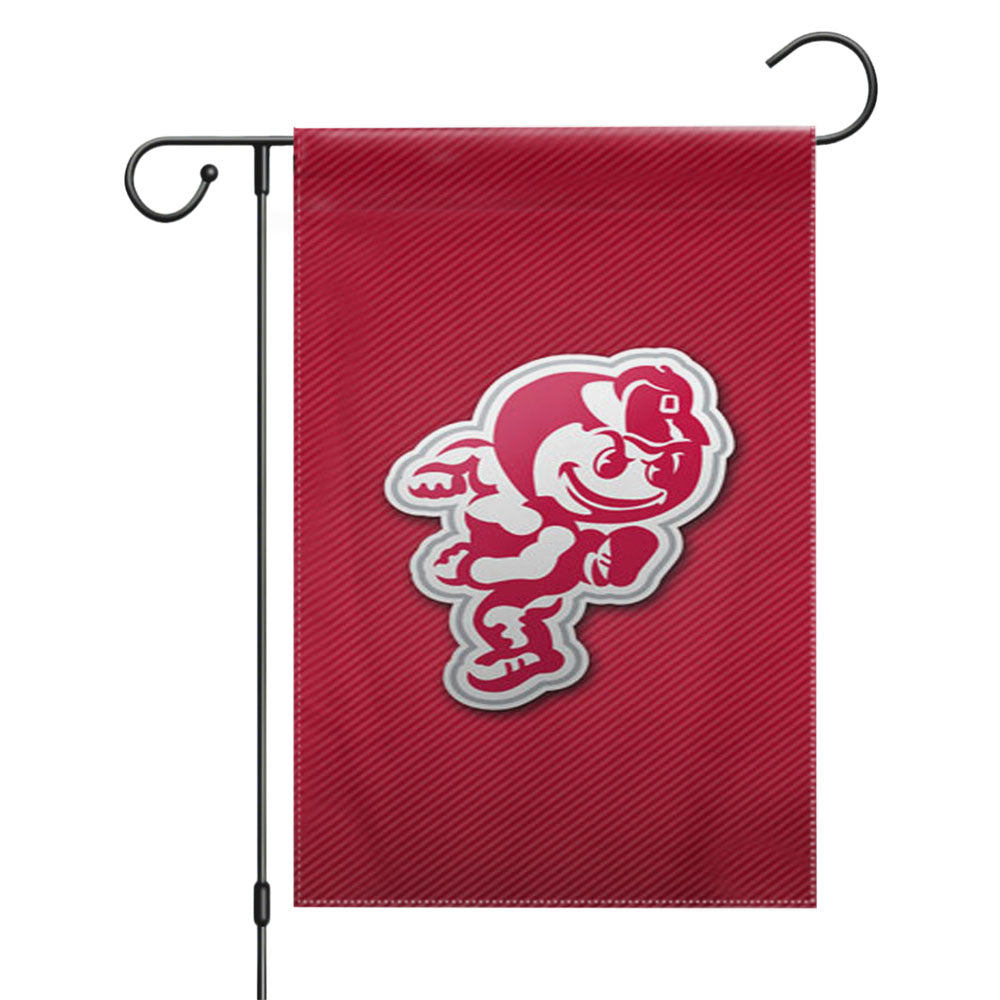 Ohio State Buckeyes Logo Black Garden Flags Yard Outdoor Lawn 12 X 18