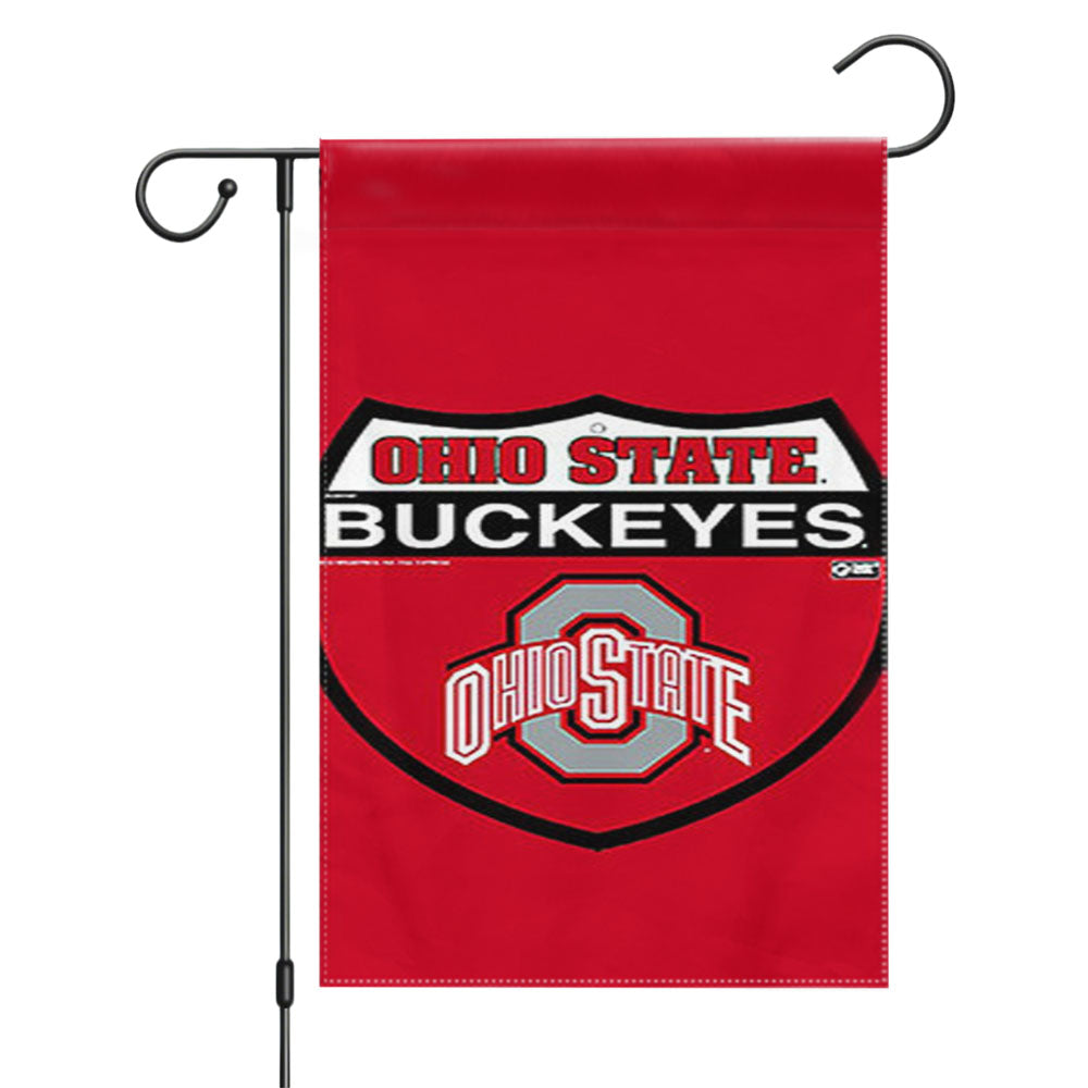 Ohio State Buckeyes University Garden Flags Yard Outdoor Lawn 12 X 18