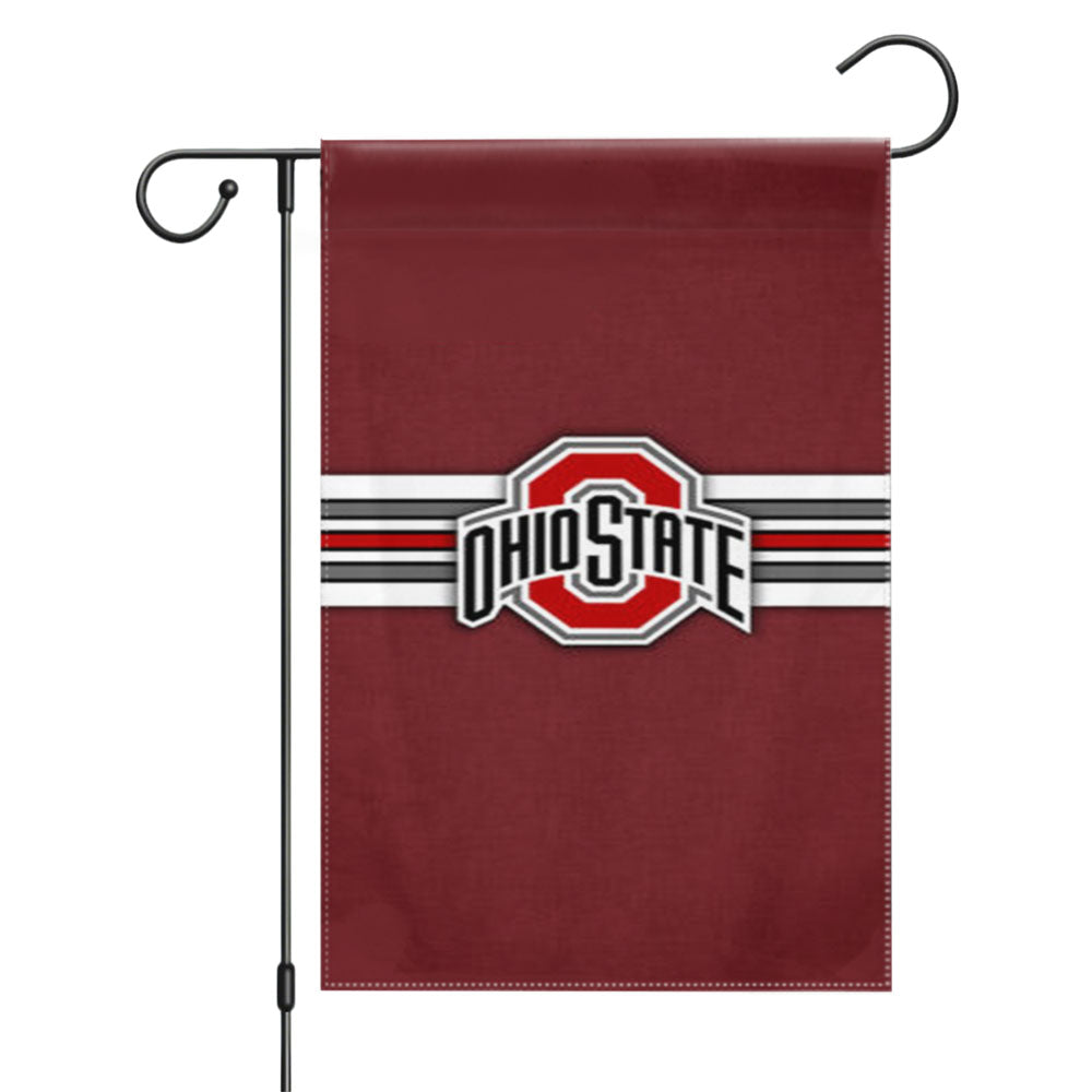 Ohio State Buckeyes Wallpaper Garden Flags Yard Outdoor Lawn 12 X 18