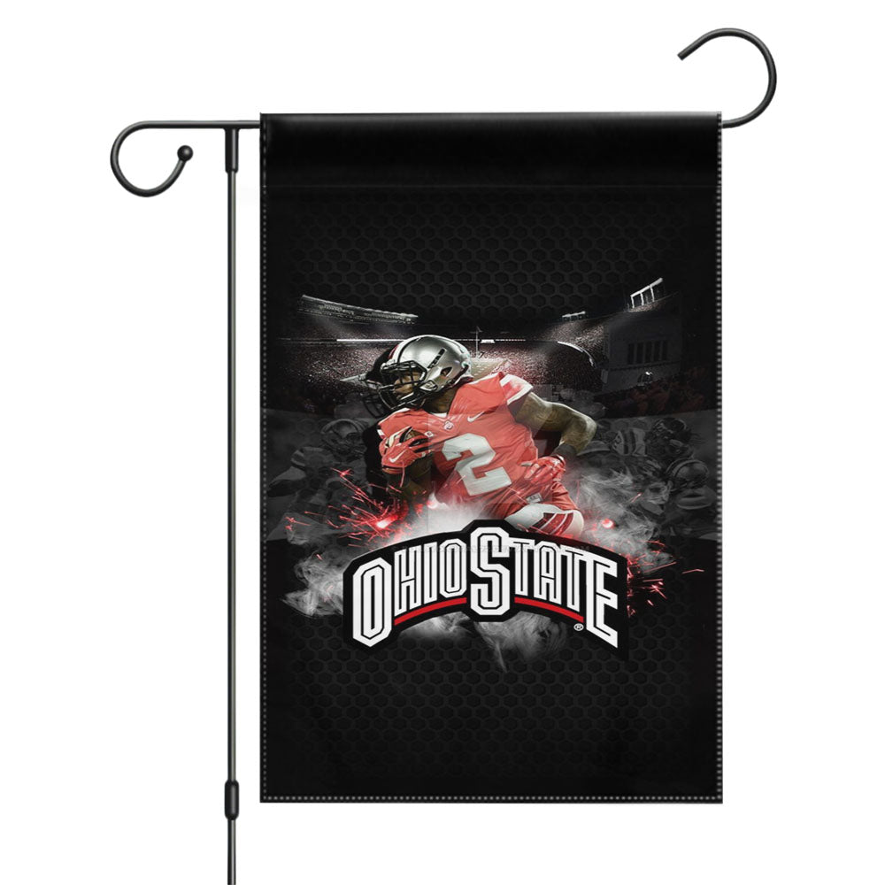 Ohio State Buckeyes Garden Flags Yard Outdoor Lawn 12 X 18