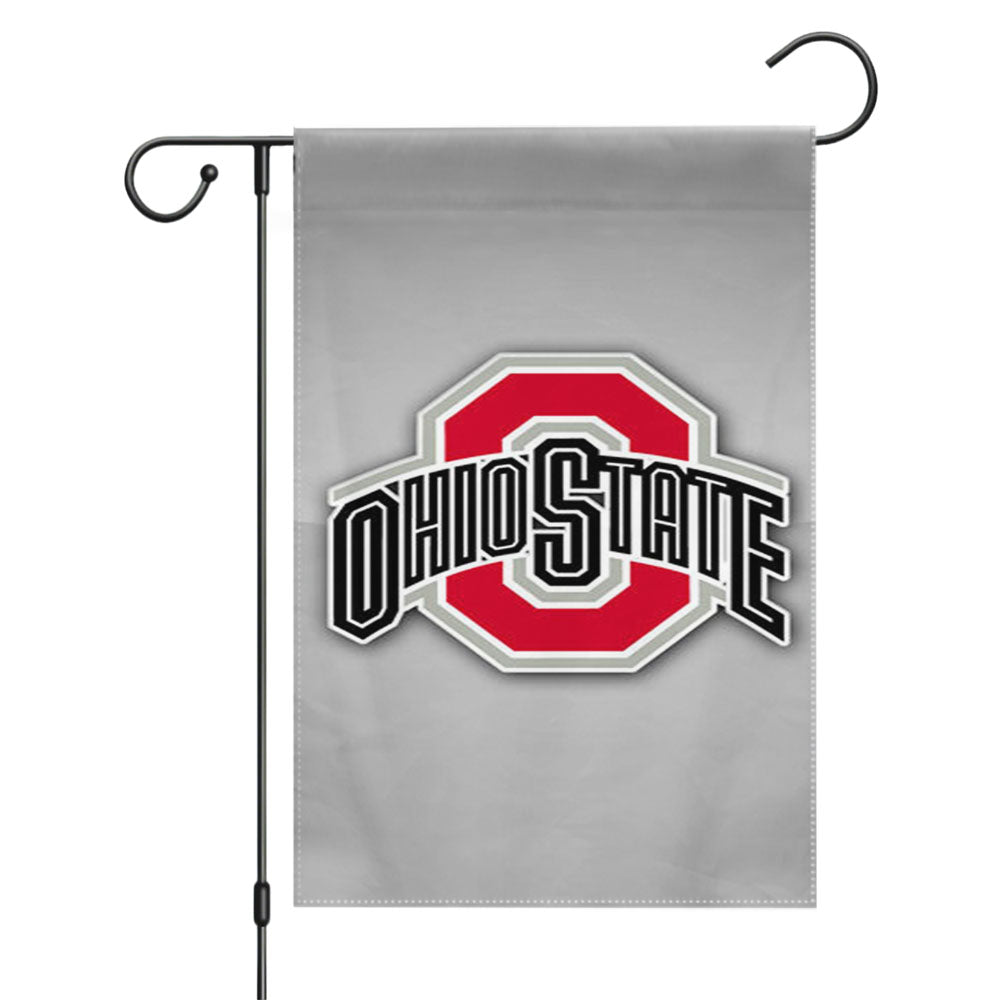 Ohio State Logo Honeycomb With Red Garden Flags Yard Outdoor Lawn 12 X 18