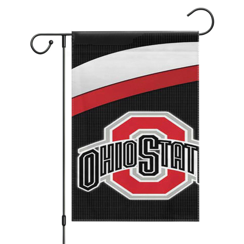 Ohio State Logo Garden Flags Yard Outdoor Lawn 12 X 18