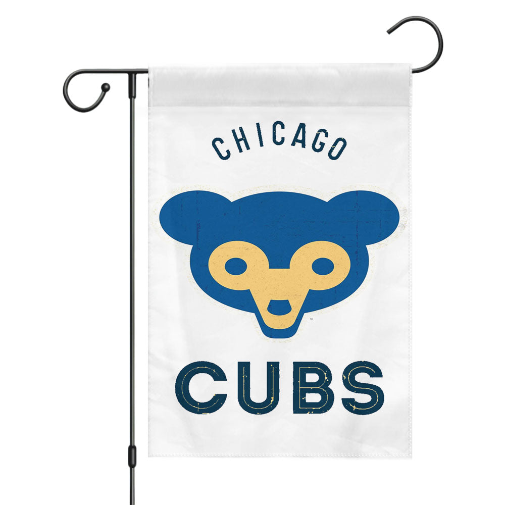 Old Chicago Cubs Logo Garden Flags Yard Outdoor Lawn 12 X 18