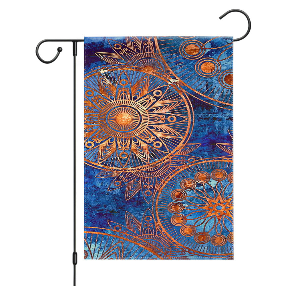 Old Mandala Printing Christmas Gifts Garden Flags Yard Outdoor Lawn 12 X 18