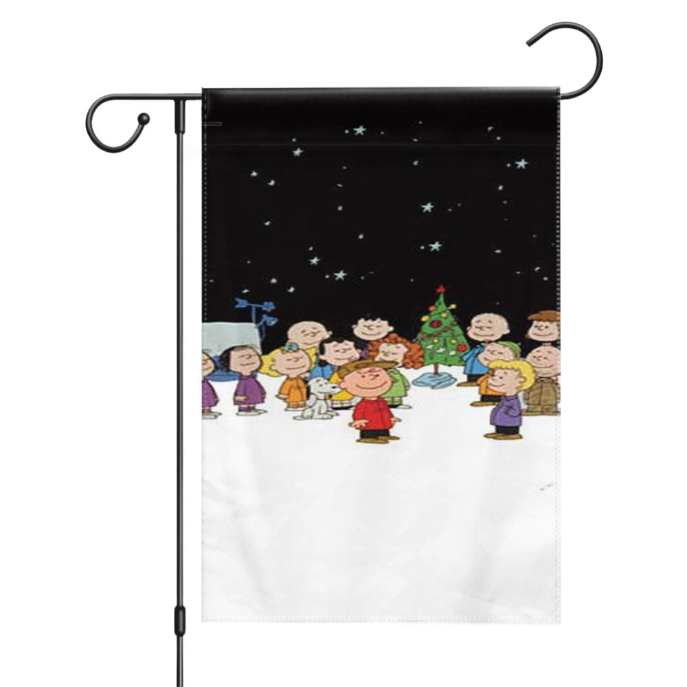 Peanuts Christmas Ornament Snoopy Garden Flags Yard Outdoor Lawn 12 X 18