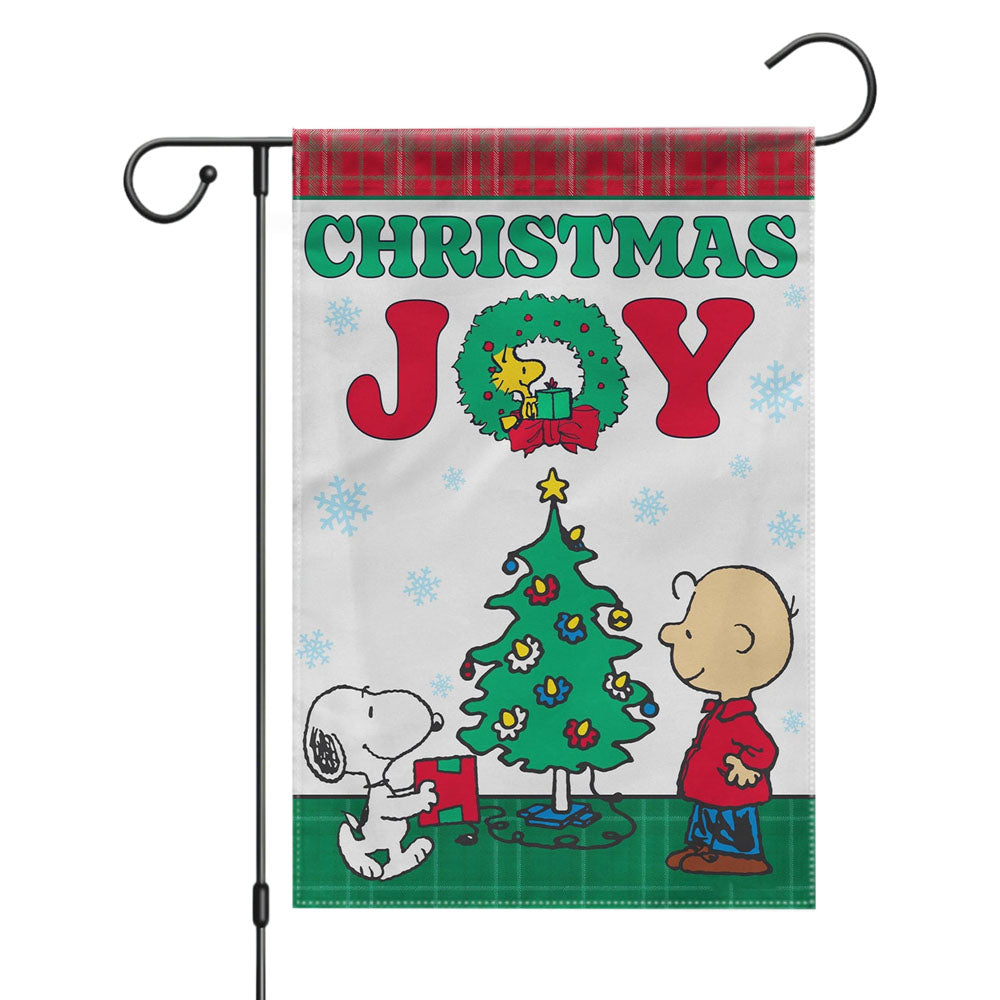 Peanuts Christmas Snoopy And Charlie Brown Garden Flags Yard Outdoor Lawn 12 X 18