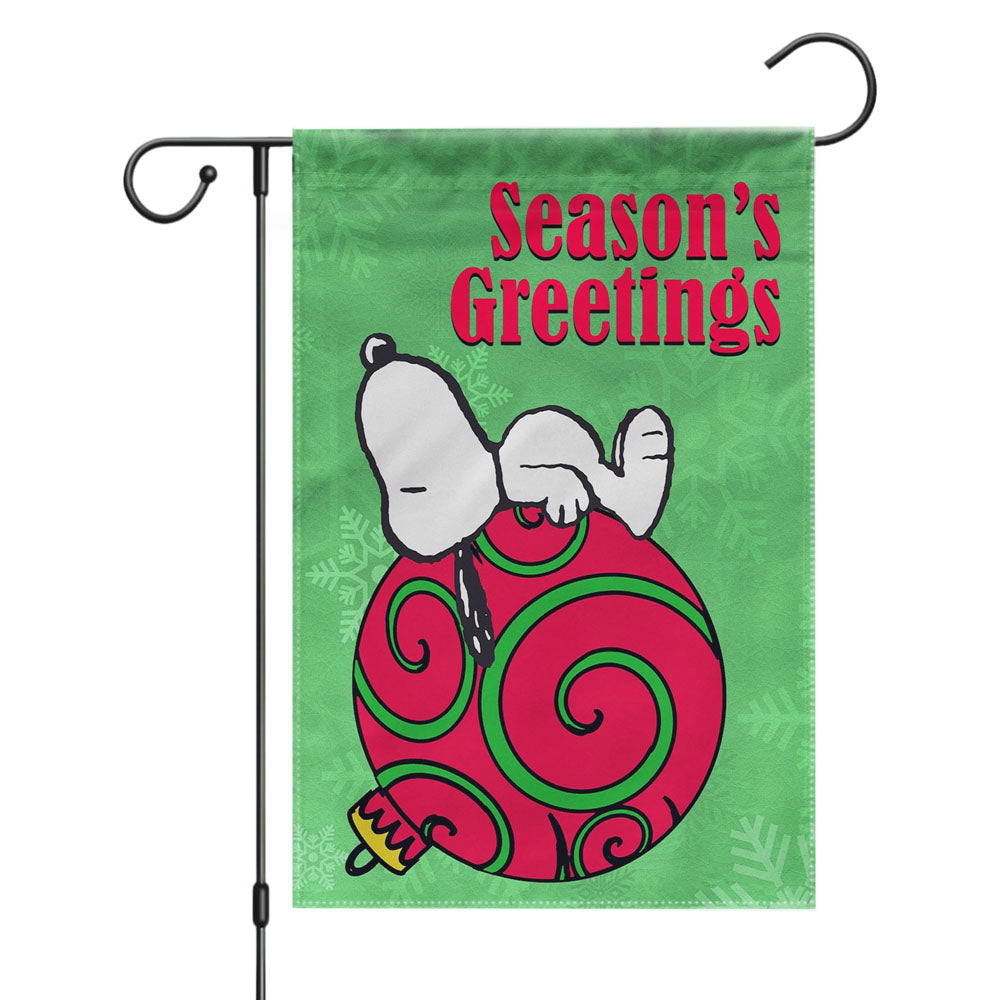 Peanuts Christmas Snoopy Garden Flags Yard Outdoor Lawn 12 X 18