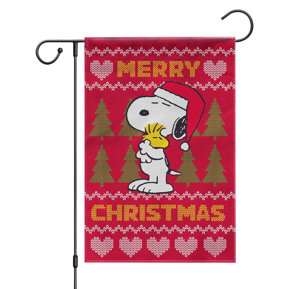 Peanuts Christmas Garden Flags Yard Outdoor Lawn 12 X 18