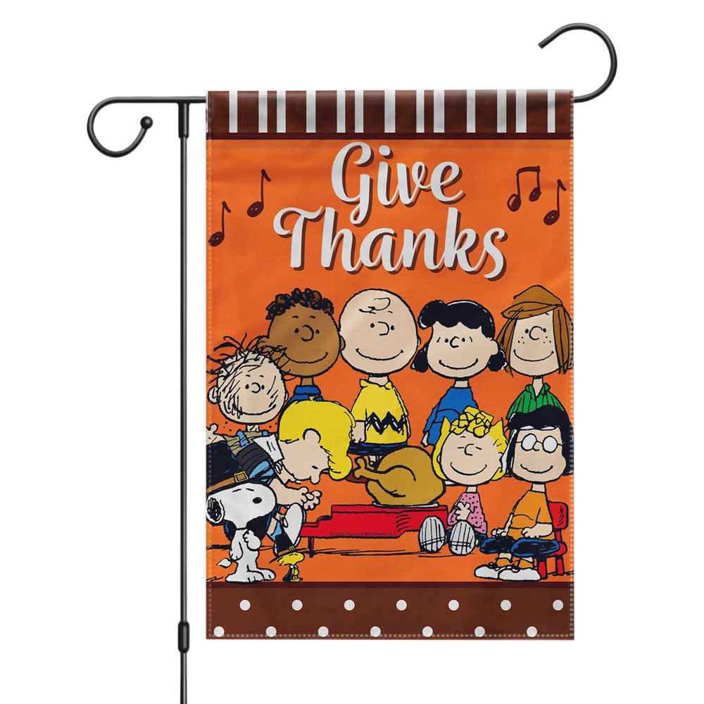 Peanuts Gang Watercolor And Friends Garden Flags Yard Outdoor Lawn 12 X 18