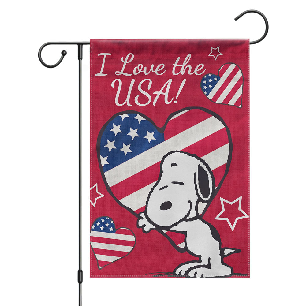 Peanuts Joy Snoopy And Woodstock Christmas Garden Flags Yard Outdoor Lawn 12 X 18