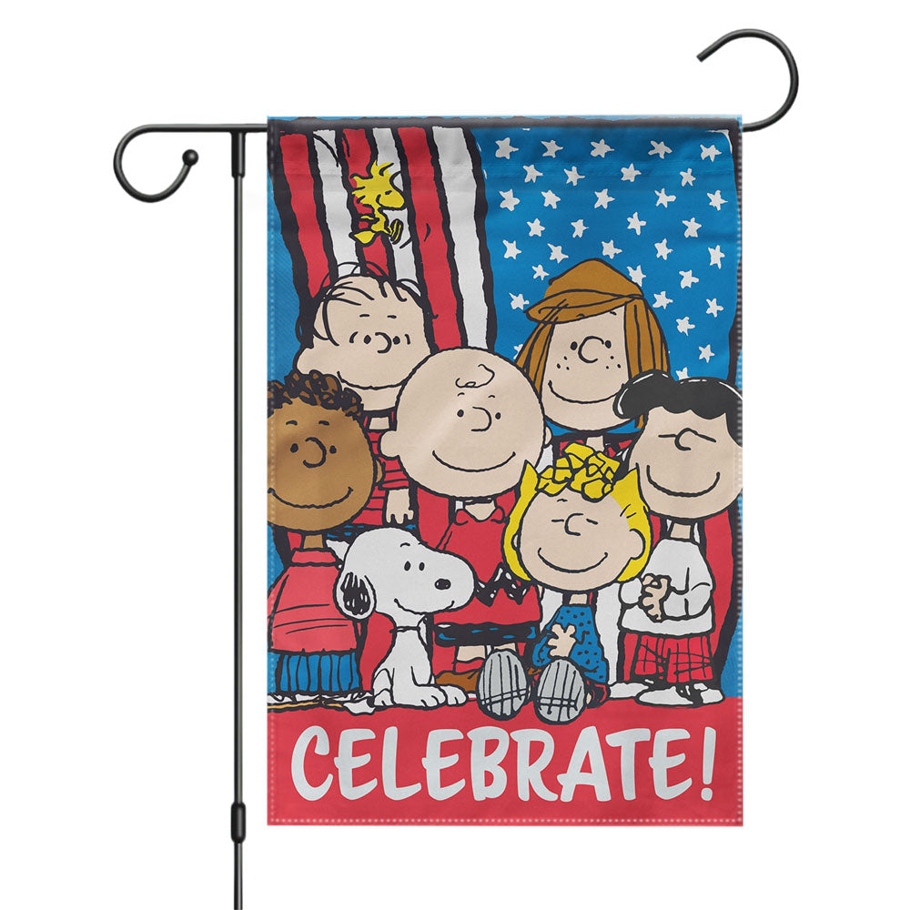 Peanuts Peace Snoopy Garden Flags Yard Outdoor Lawn 12 X 18