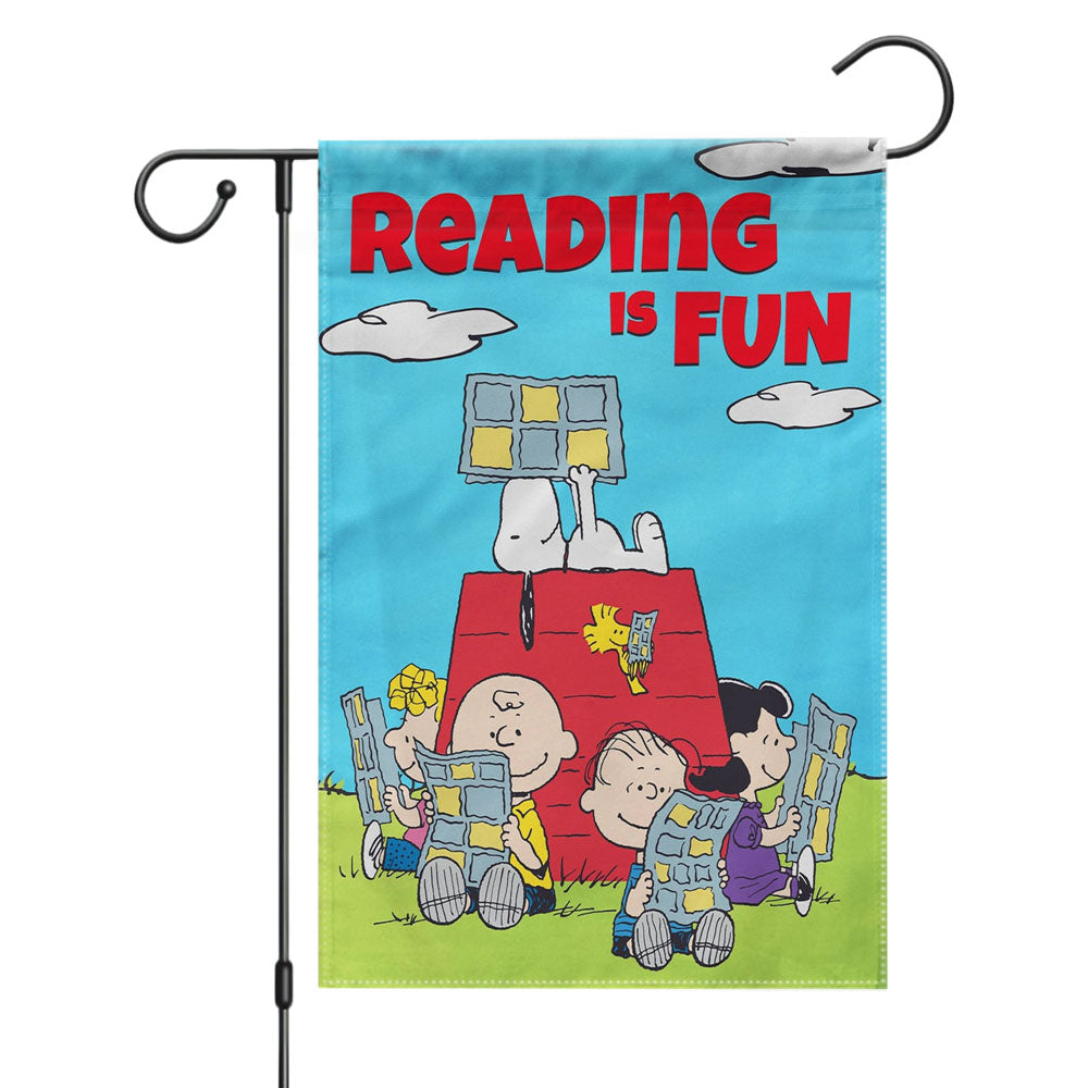 Peanuts Relax, It'S Summer Snoopy Garden Flags Yard Outdoor Lawn 12 X 18