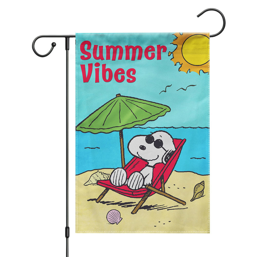Peanuts Summer Garden Flags Yard Outdoor Lawn 12 X 18