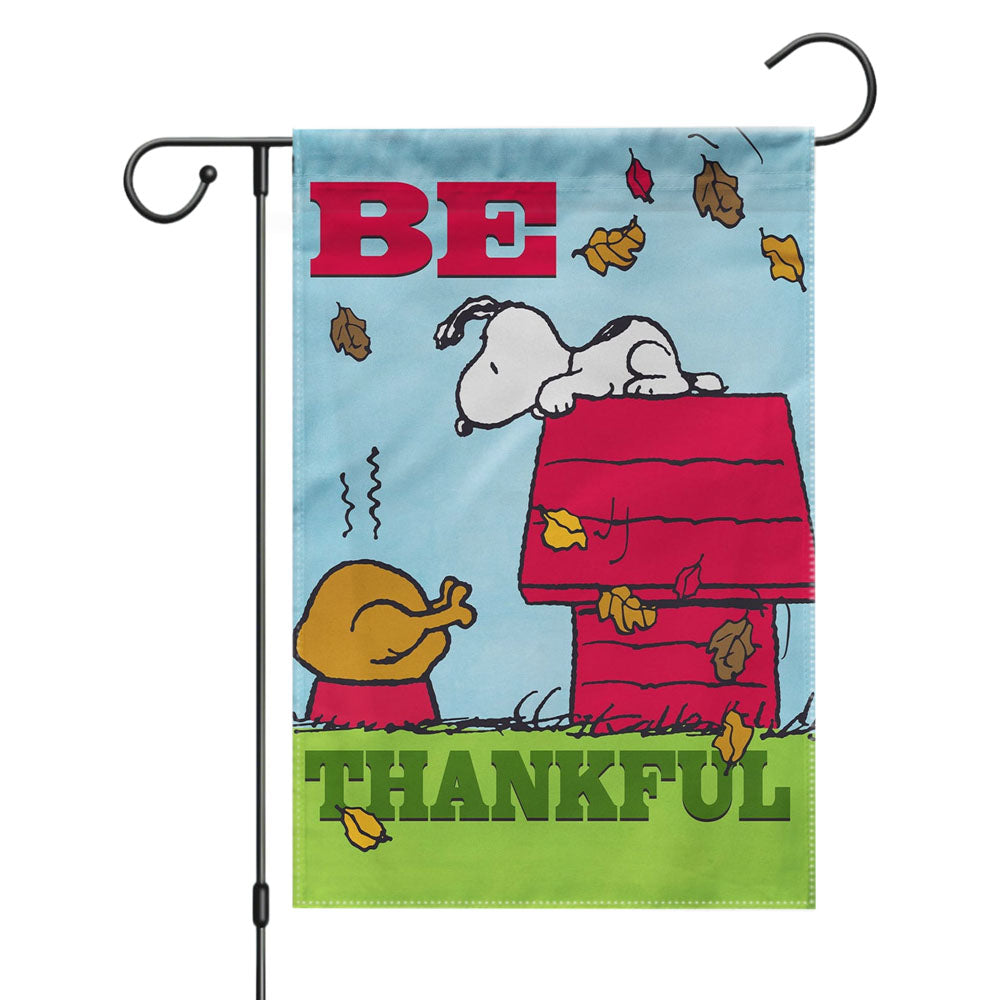 Peanuts Thanksgiving Snoopy Garden Flags Yard Outdoor Lawn 12 X 18