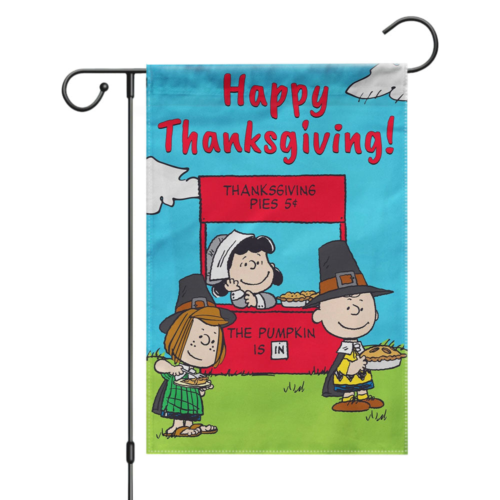 Peanuts Thanksgiving Woodstock Garden Flags Yard Outdoor Lawn 12 X 18