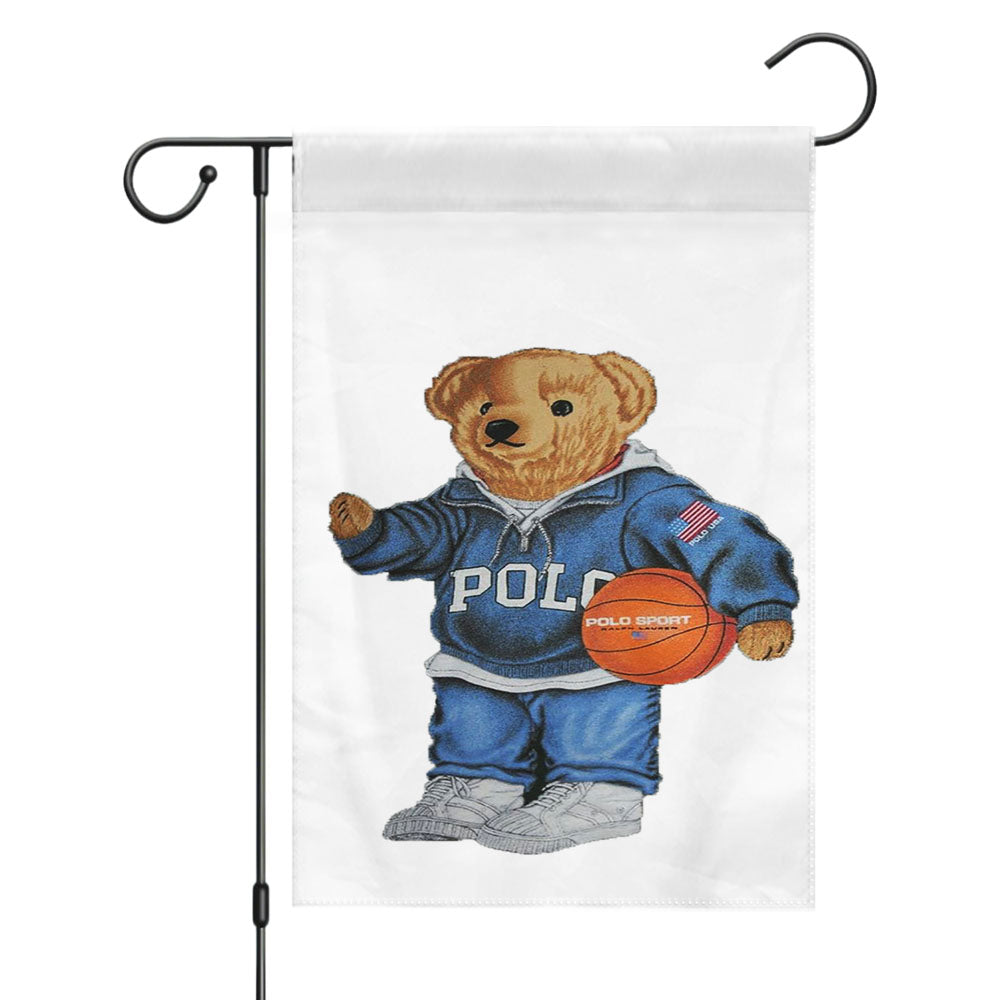 Polo Bear Black Garden Flags Yard Outdoor Lawn 12 X 18