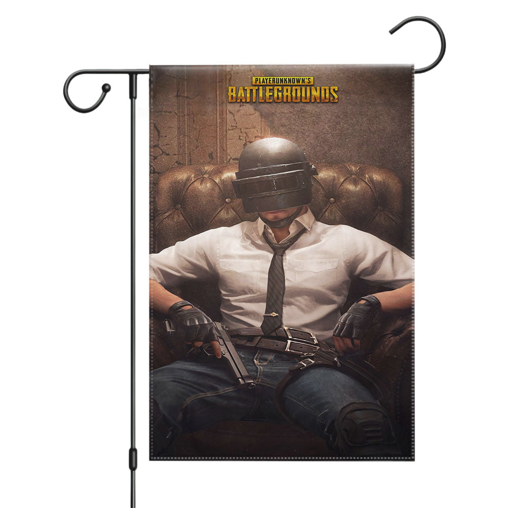 Pubg Helmet Guy Garden Flags Yard Outdoor Lawn 12 X 18
