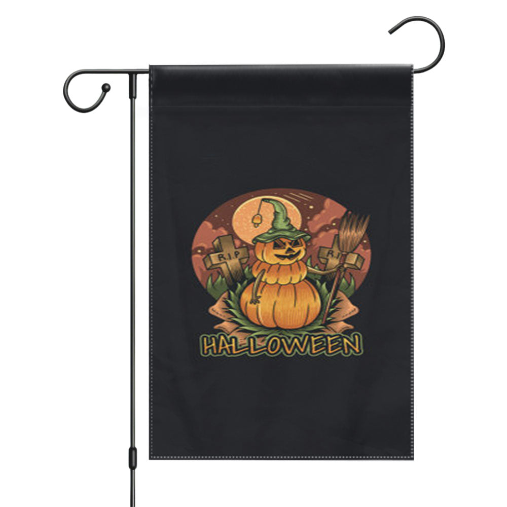 Pumpkin Halloween Art Garden Flags Yard Outdoor Lawn 12 X 18