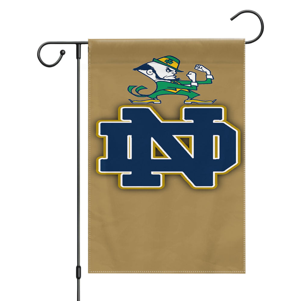 Rare Notre Dame Fighting Irish Garden Flags Yard Outdoor Lawn 12 X 18