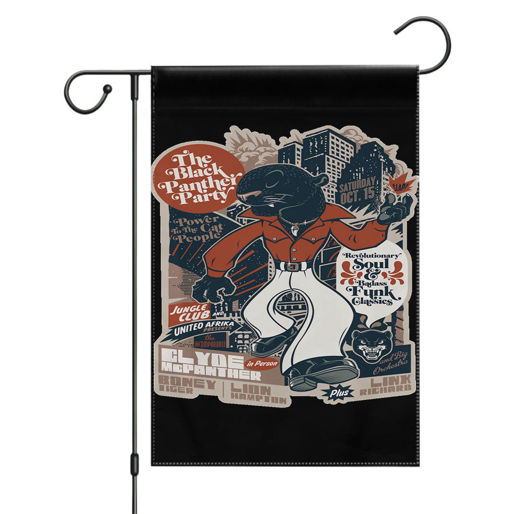 Rat Illustration Cartoon Rockabilly Style Rock N Roll Garden Flags Yard Outdoor Lawn 12 X 18