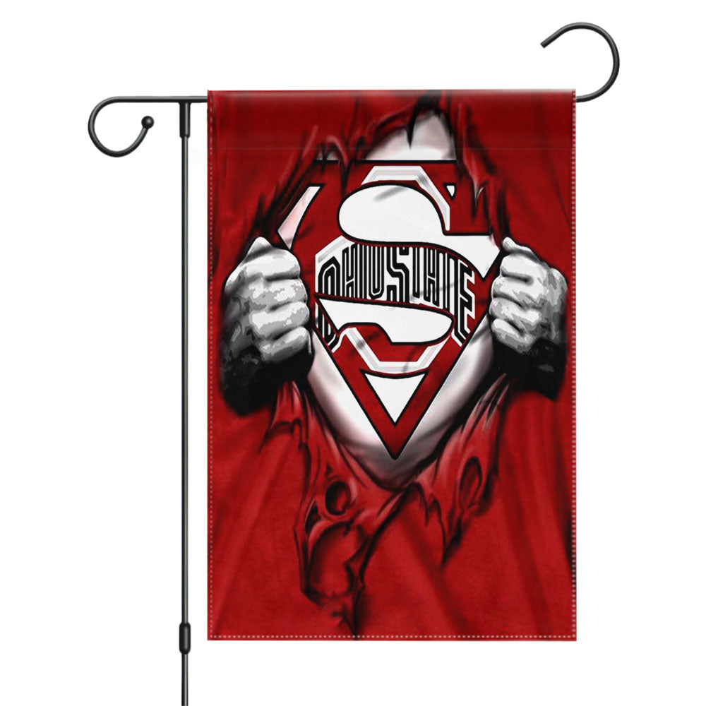 Red Ohio State Heroes Garden Flags Yard Outdoor Lawn 12 X 18