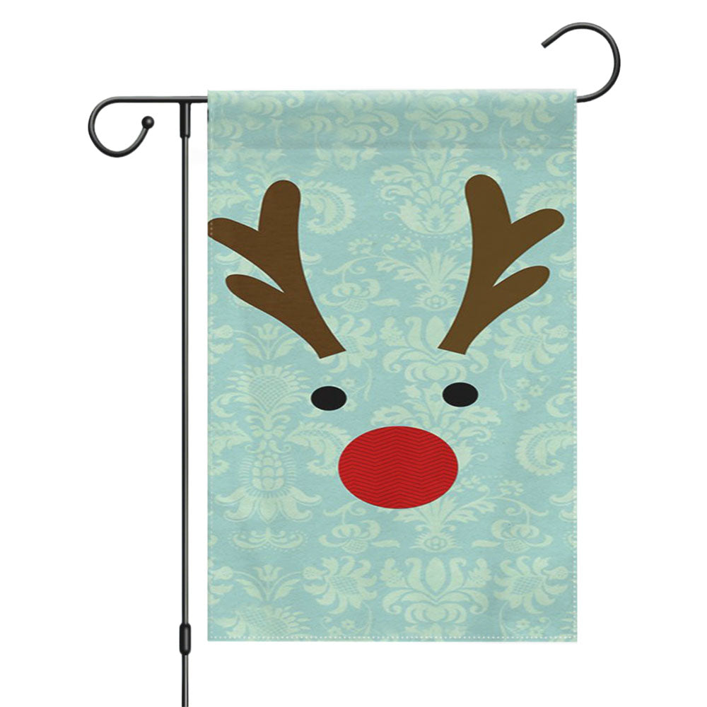 Rudolph Christmas Deer Garden Flags Yard Outdoor Lawn 12 X 18