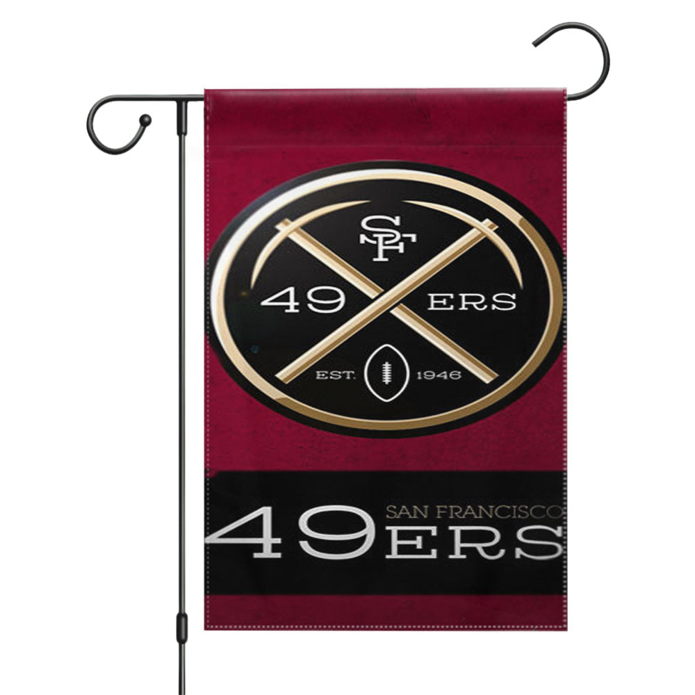 San Francisco 49Ers Nike Helmet Logo Garden Flags Yard Outdoor Lawn 12 X 18
