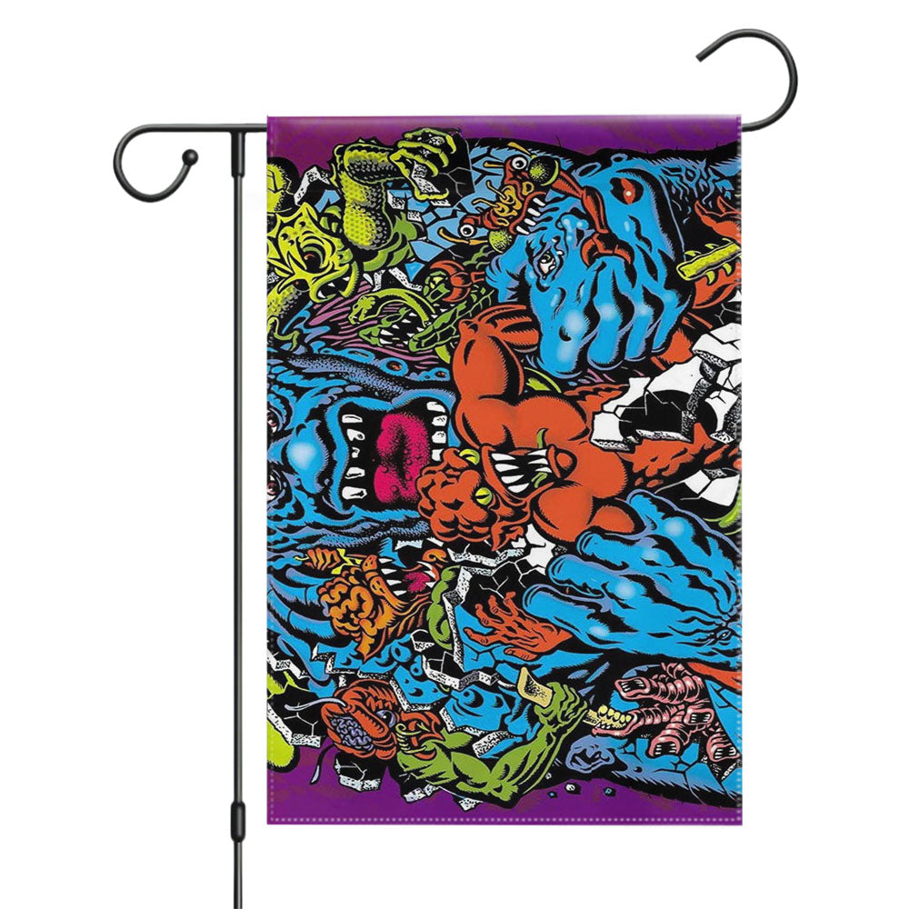 Santa Cruz Skateboard Logo Garden Flags Yard Outdoor Lawn 12 X 18
