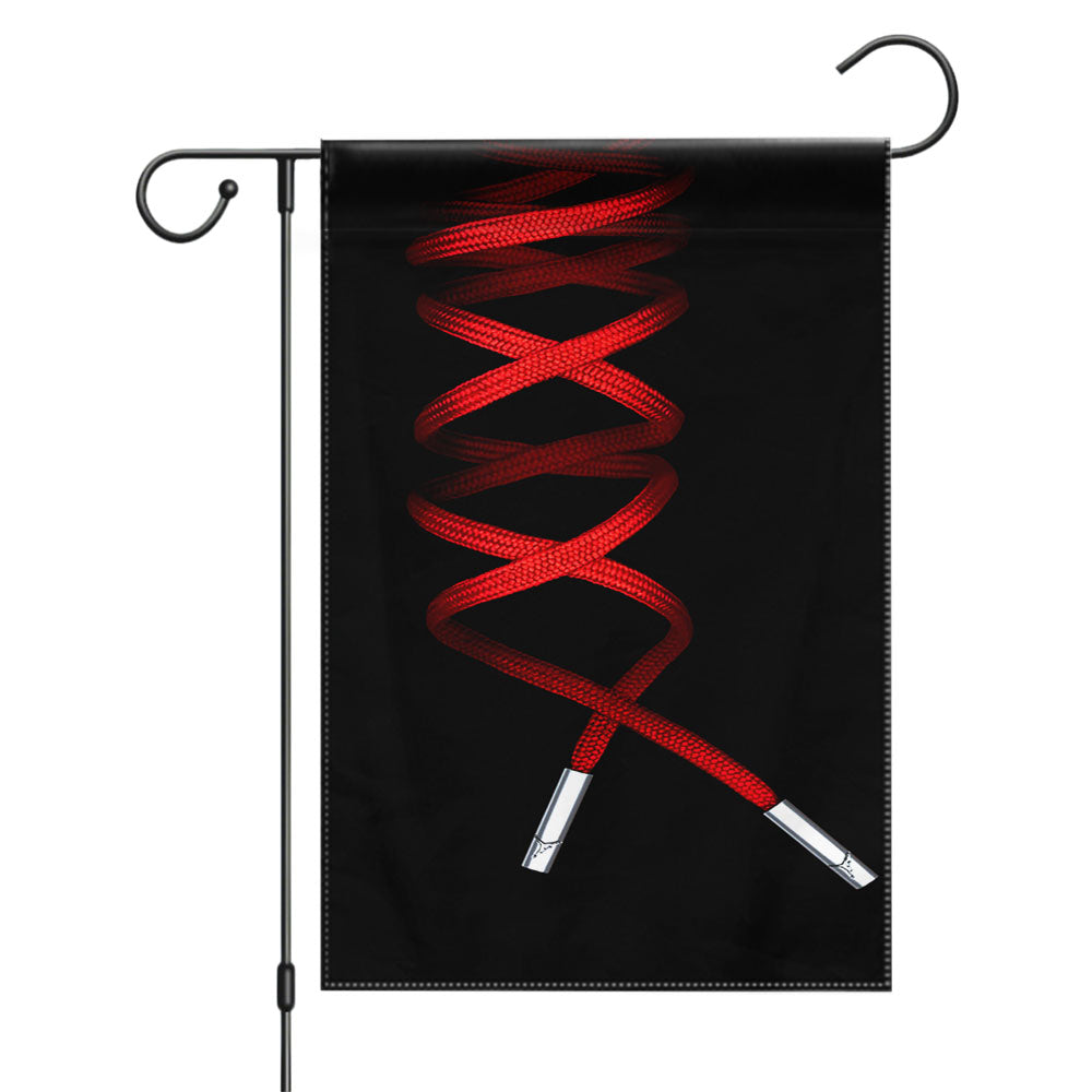 Shoelace Jordan Red Garden Flags Yard Outdoor Lawn 12 X 18
