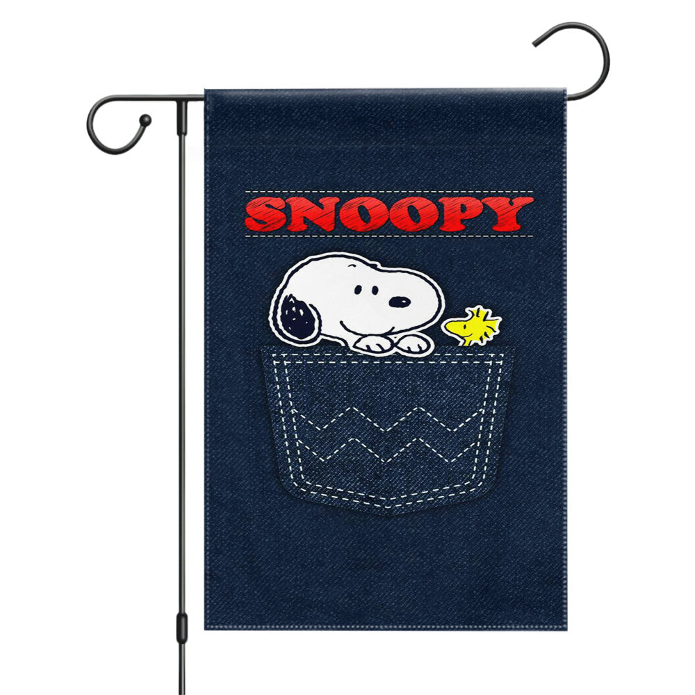 Snoopy Peanuts Garden Flags Yard Outdoor Lawn 12 X 18