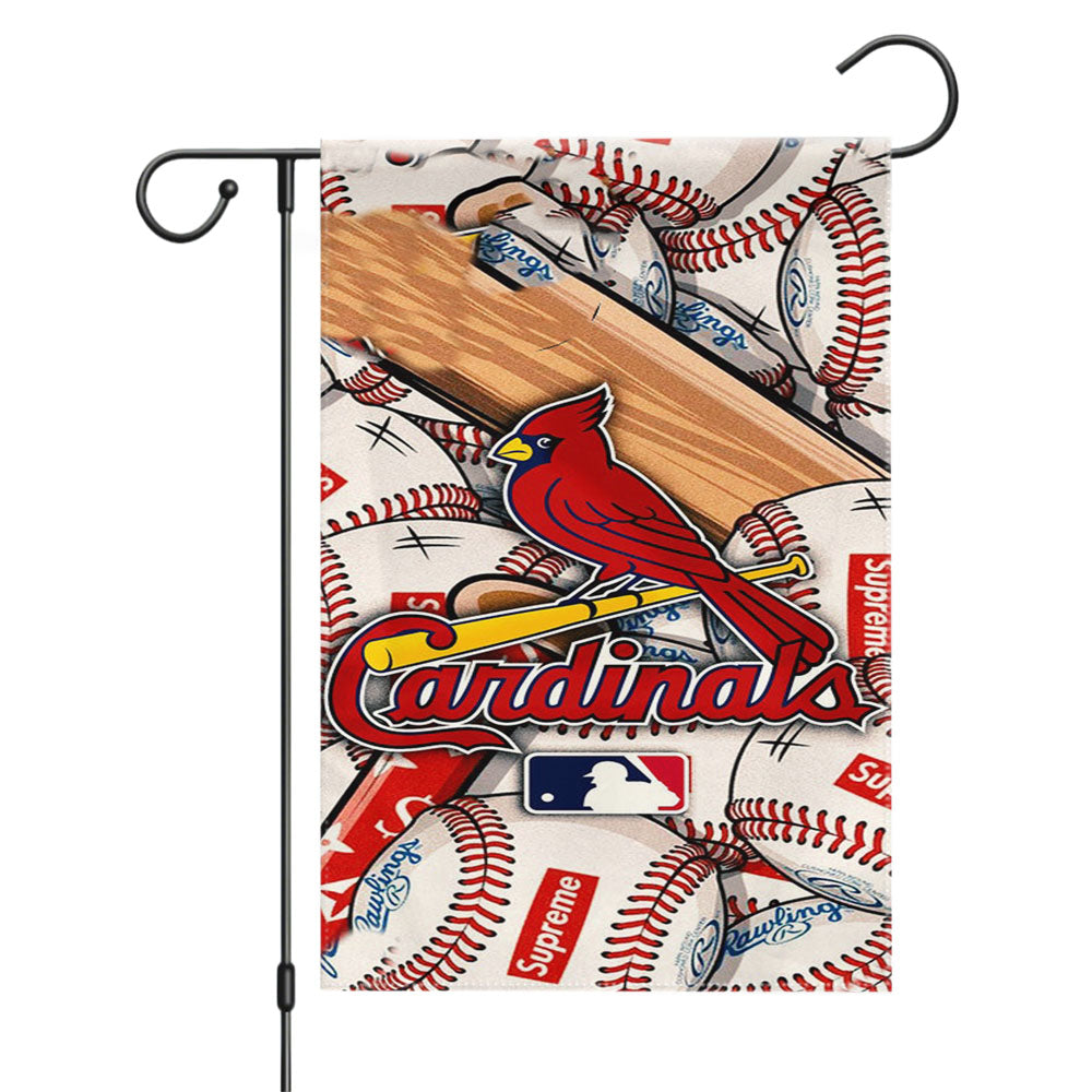 St Louis Cardinals Logo Jersey Garden Flags Yard Outdoor Lawn 12 X 18