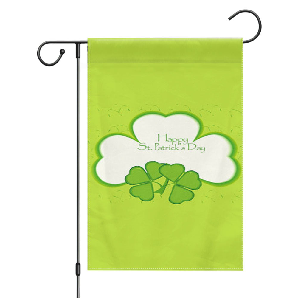 St Patricks Day Clover Garden Flags Yard Outdoor Lawn 12 X 18