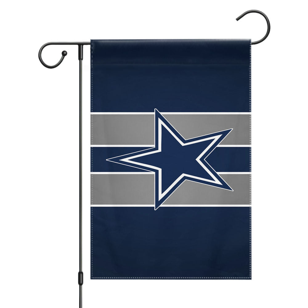Star Cowboys Dallas Logo Garden Flags Yard Outdoor Lawn 12 X 18