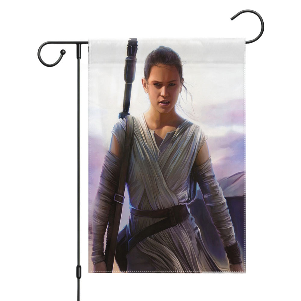 Star Wars The Force Awakens Rey Garden Flags Yard Outdoor Lawn 12 X 18