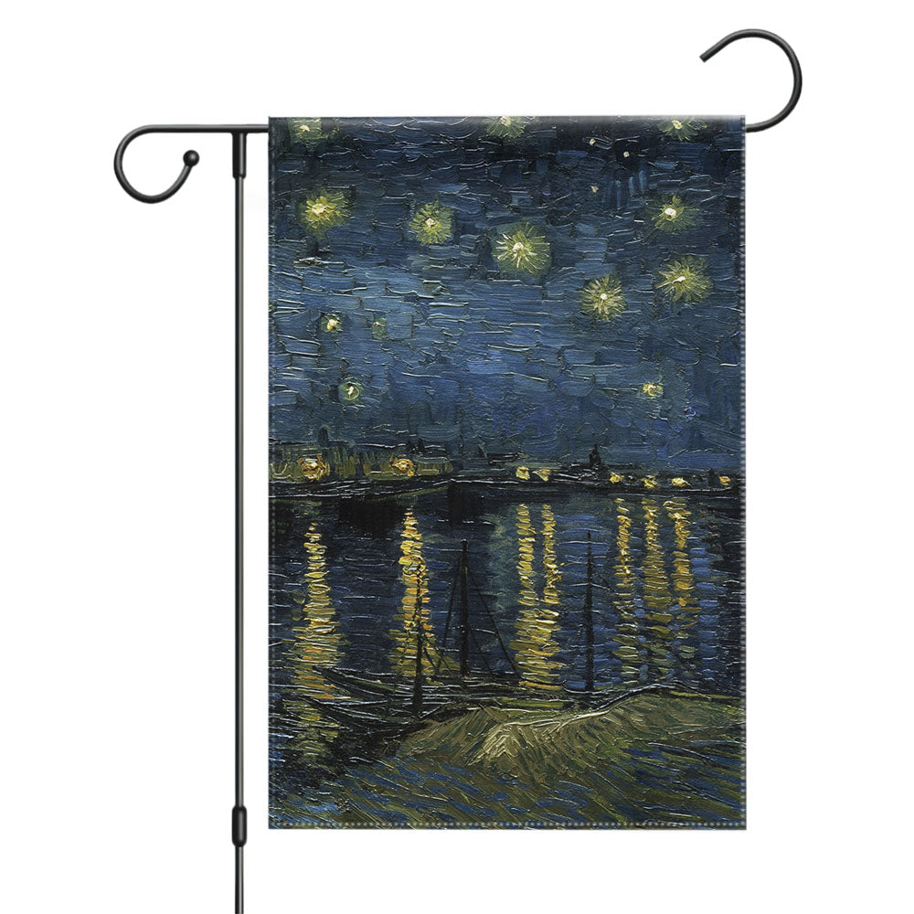 Starry Night Van Gogh Garden Flags Yard Outdoor Lawn 12 X 18