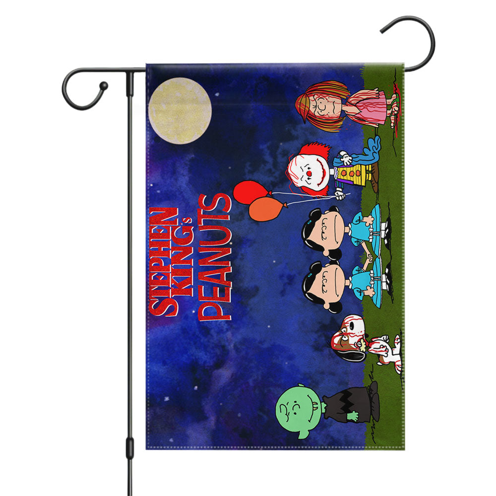 Stephen King And Peanuts Garden Flags Yard Outdoor Lawn 12 X 18
