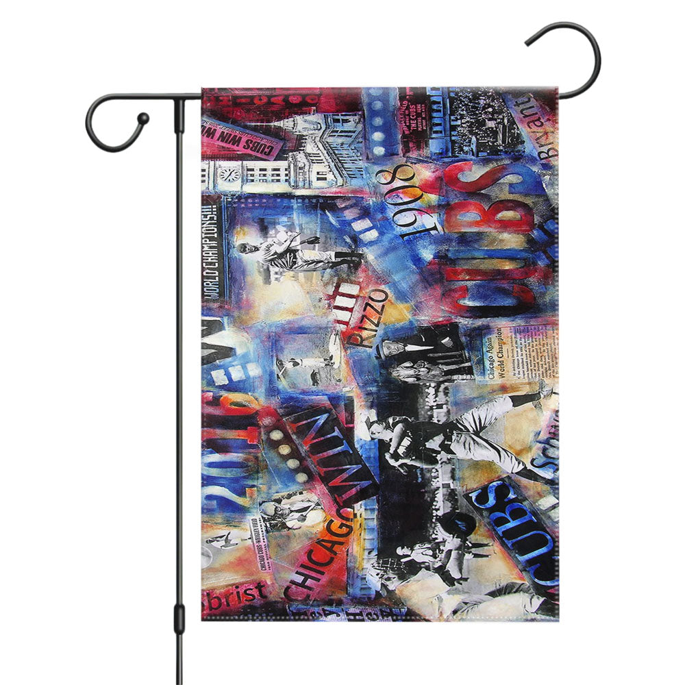 Story Of Chicago Cubs Garden Flags Yard Outdoor Lawn 12 X 18