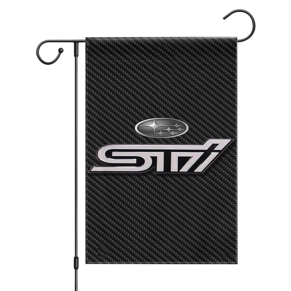 Subaru Sti Logo Garden Flags Yard Outdoor Lawn 12 X 18