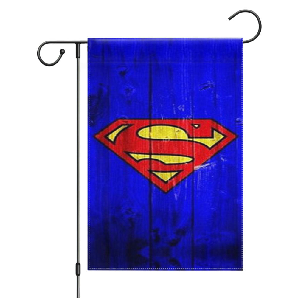 Superman Black Gold Texture Logo Garden Flags Yard Outdoor Lawn 12 X 18