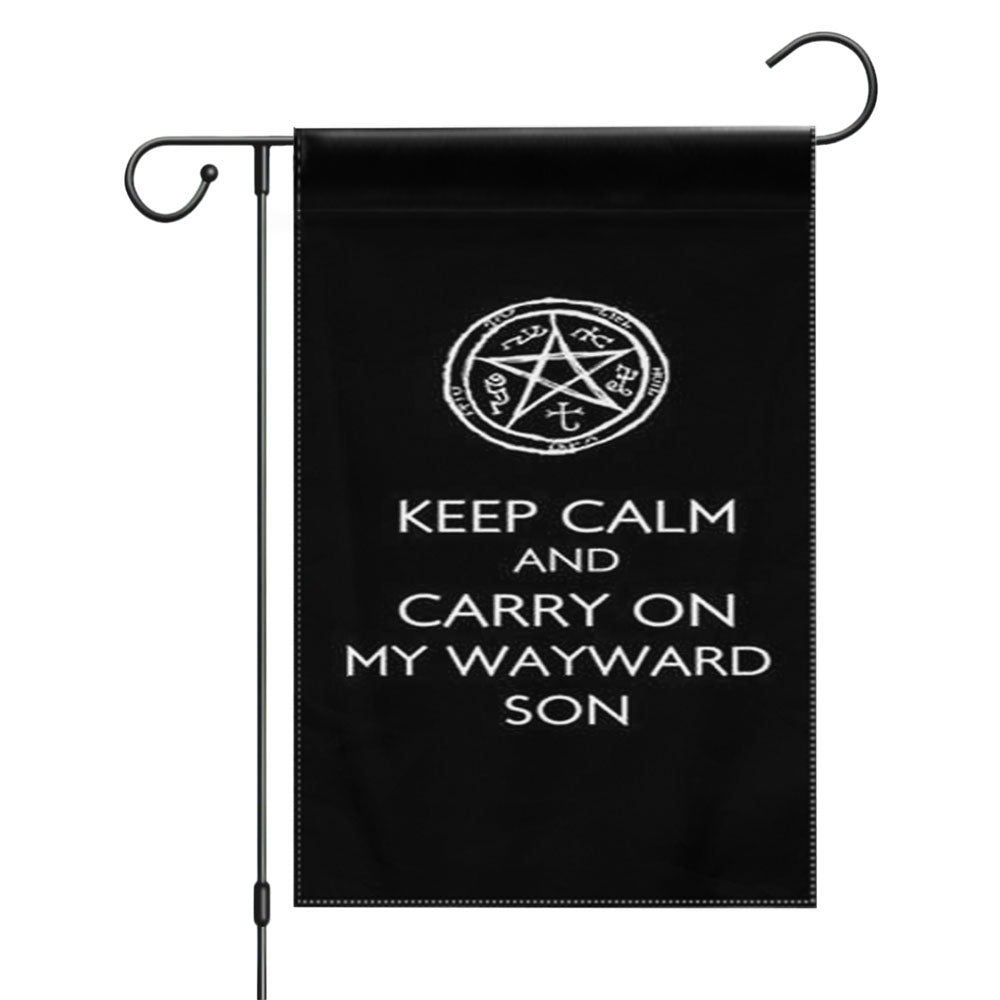 Supernatural Keep Calm Wayward Son Garden Flags Yard Outdoor Lawn 12 X 18