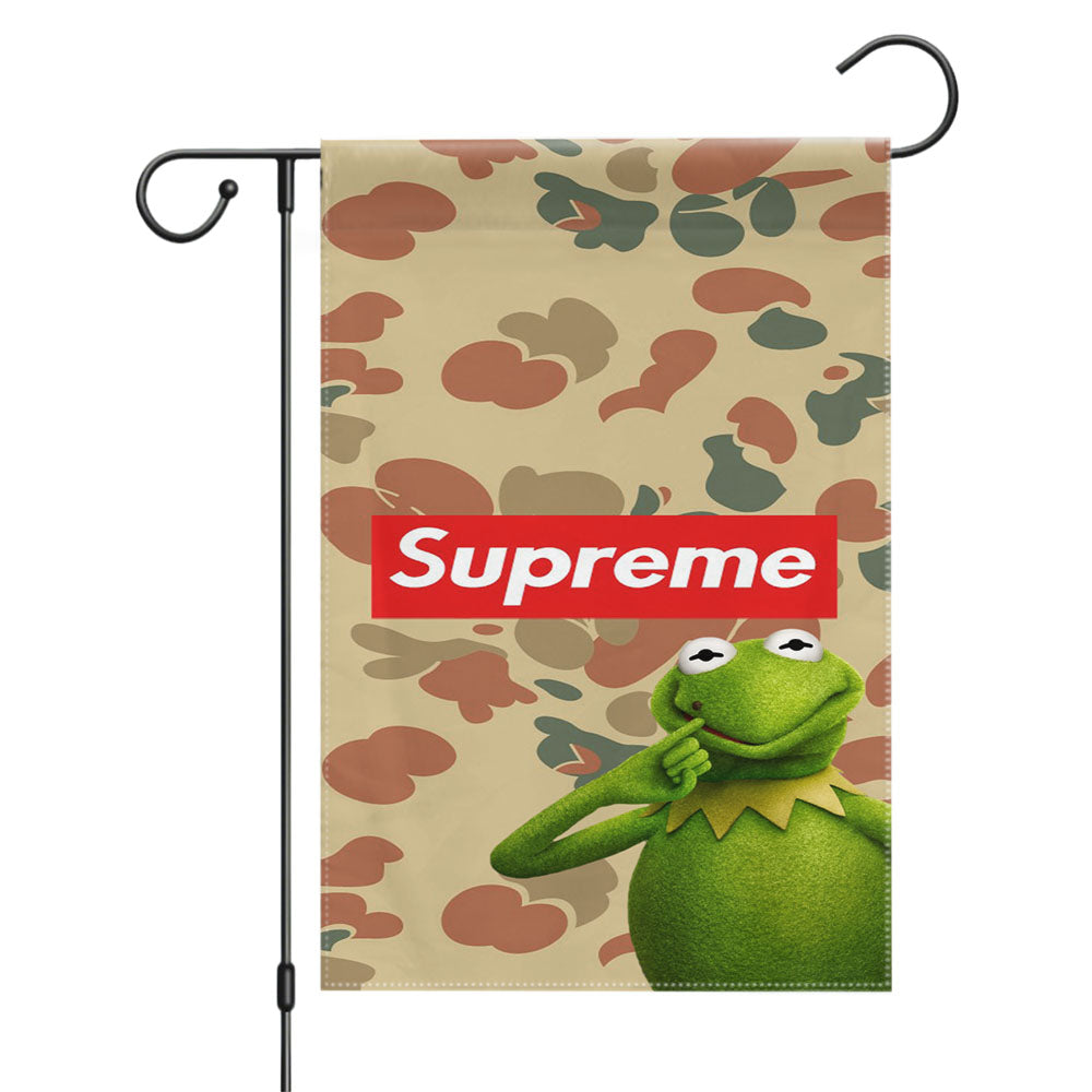 Supreme Kermit Camouflage Garden Flags Yard Outdoor Lawn 12 X 18