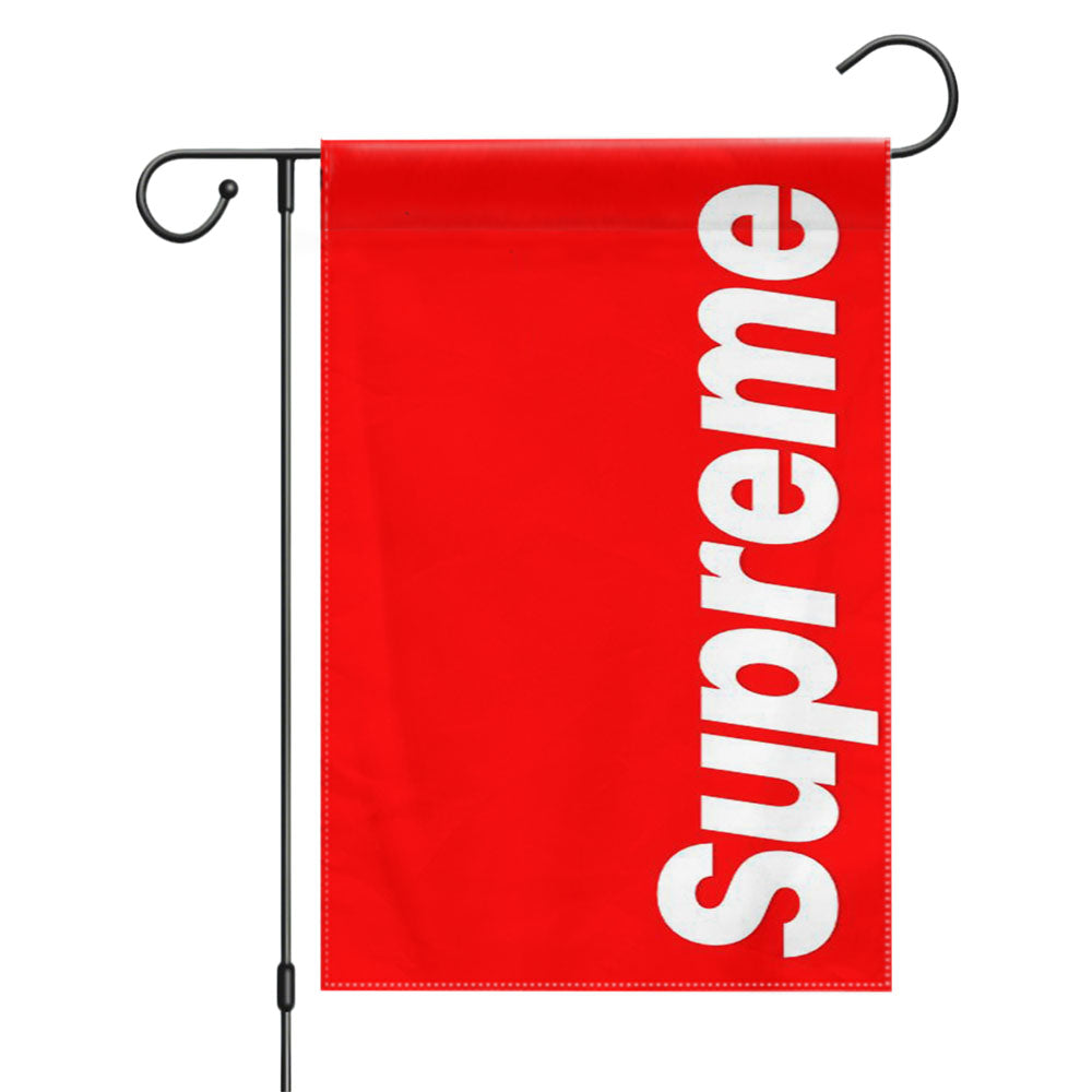 Supreme Red Logo Garden Flags Yard Outdoor Lawn 12 X 18