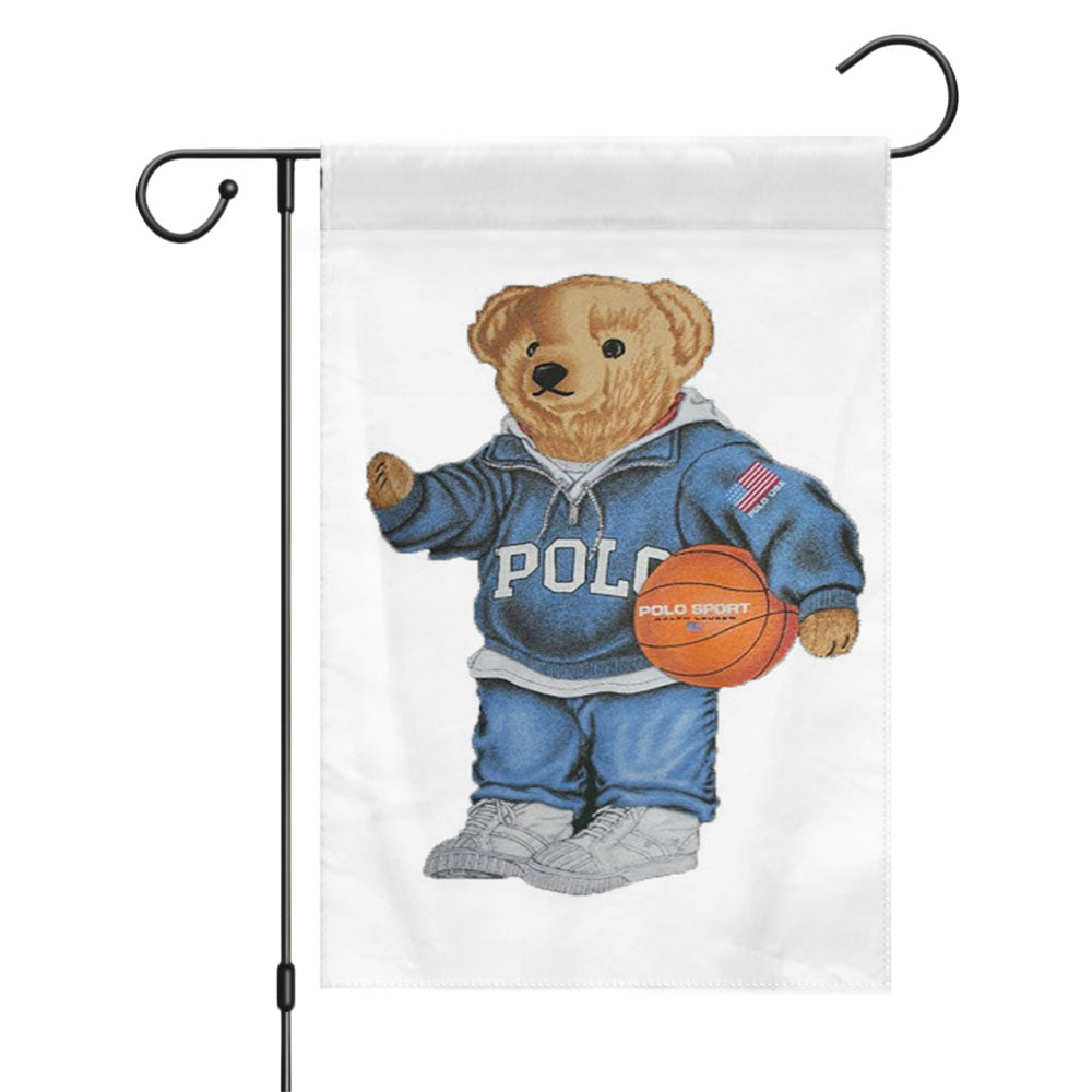 Swag Basketball Bear Polo Ralph Lauren Garden Flags Yard Outdoor Lawn 12 X 18