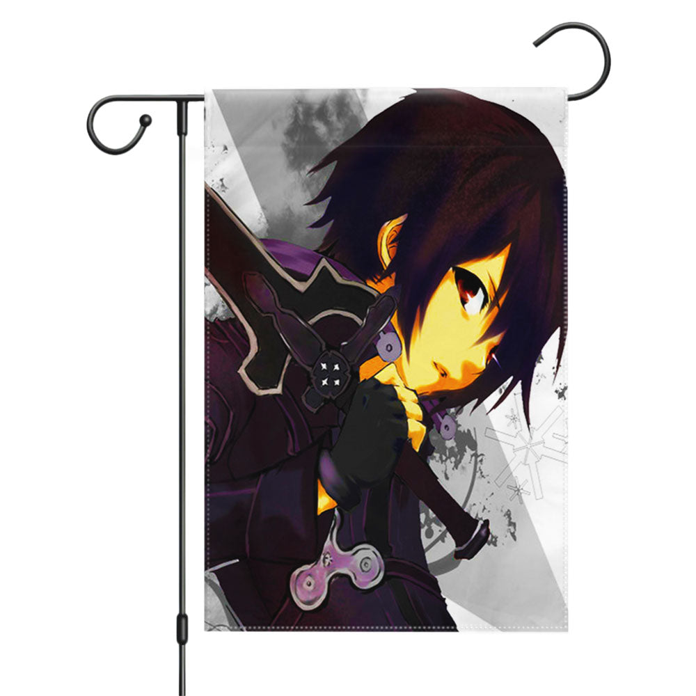 Sword Art Online Kirito Garden Flags Yard Outdoor Lawn 12 X 18