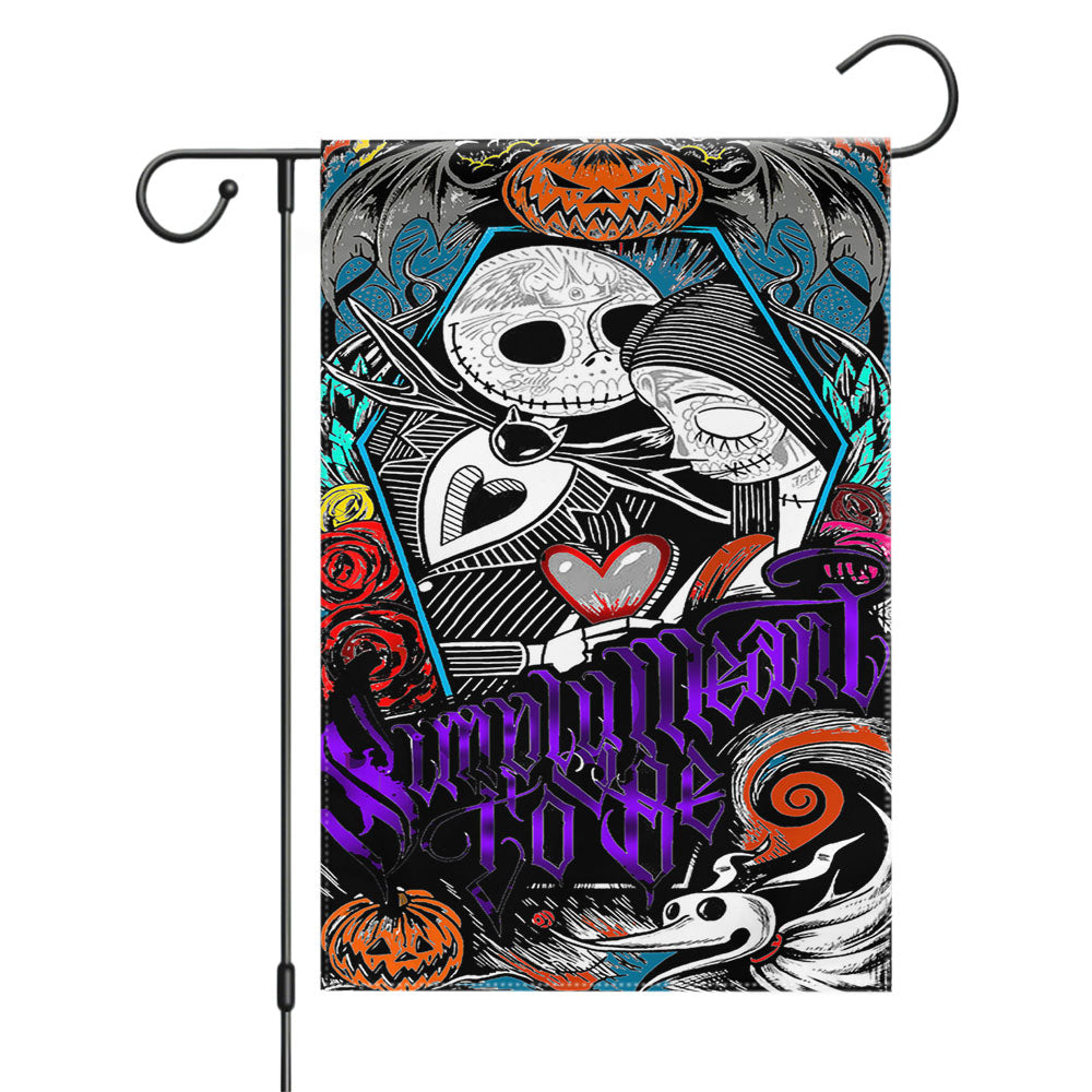 The Nightmare Before Christmas Pink Marble Garden Flags Yard Outdoor Lawn 12 X 18