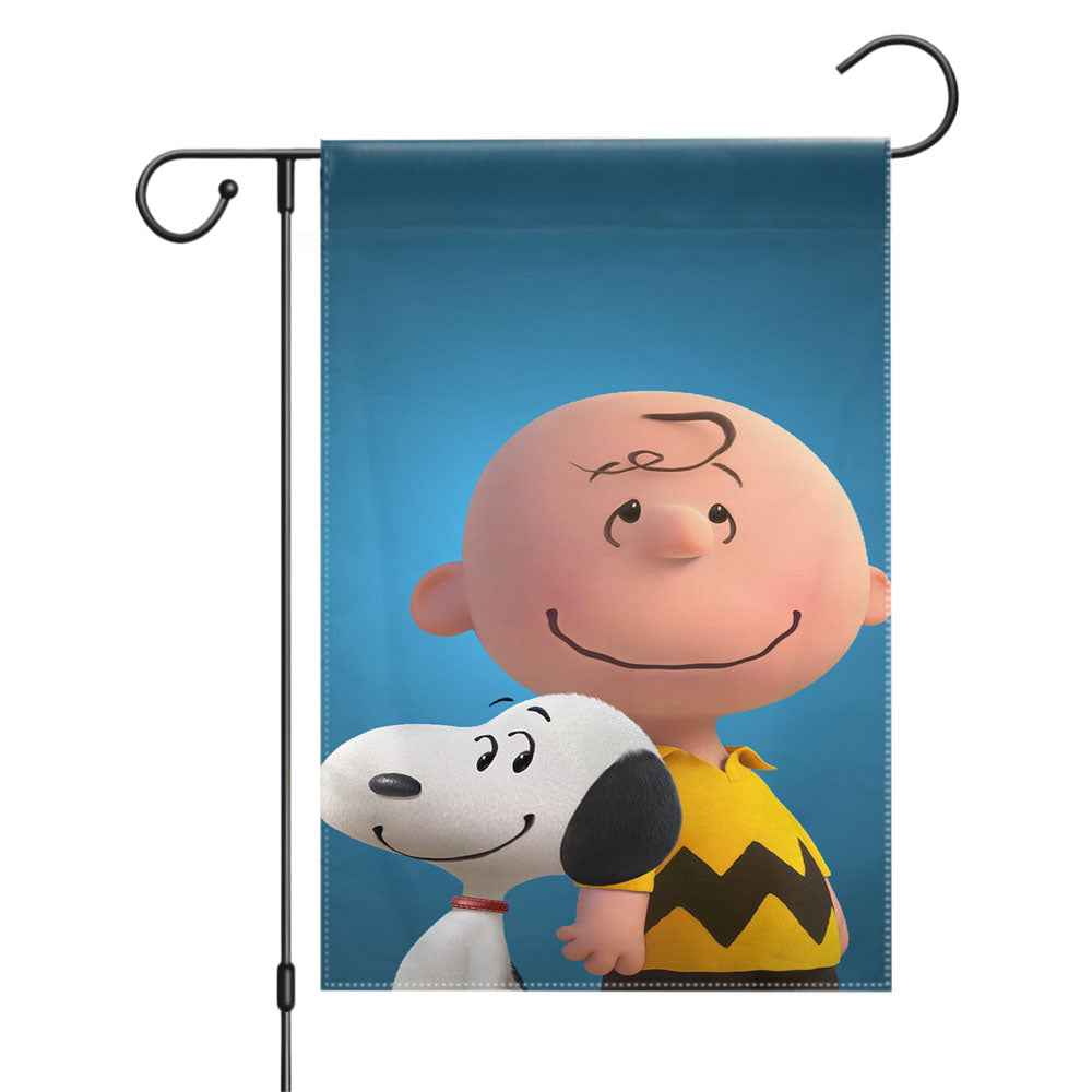 The Peanuts Movie Snoopy Joe Cool Tshirt Garden Flags Yard Outdoor Lawn 12 X 18