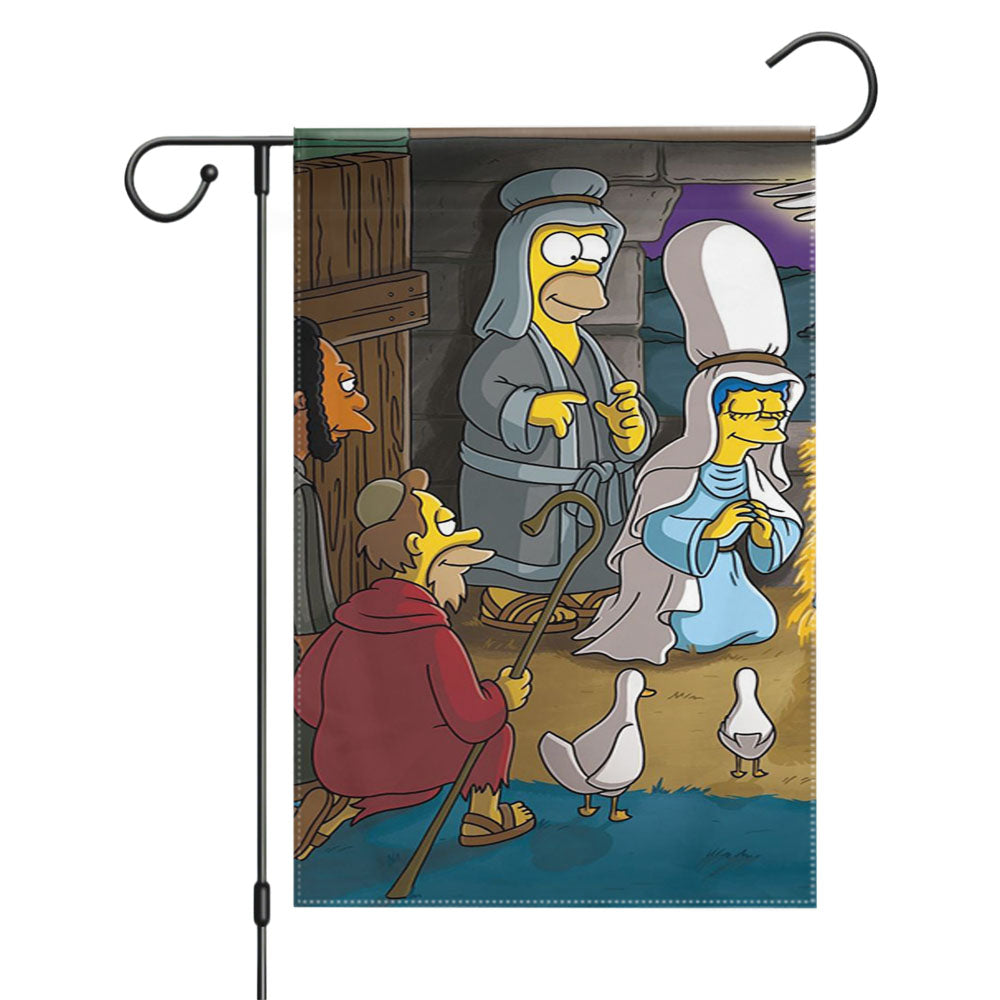 The Simpson Christmas Garden Flags Yard Outdoor Lawn 12 X 18
