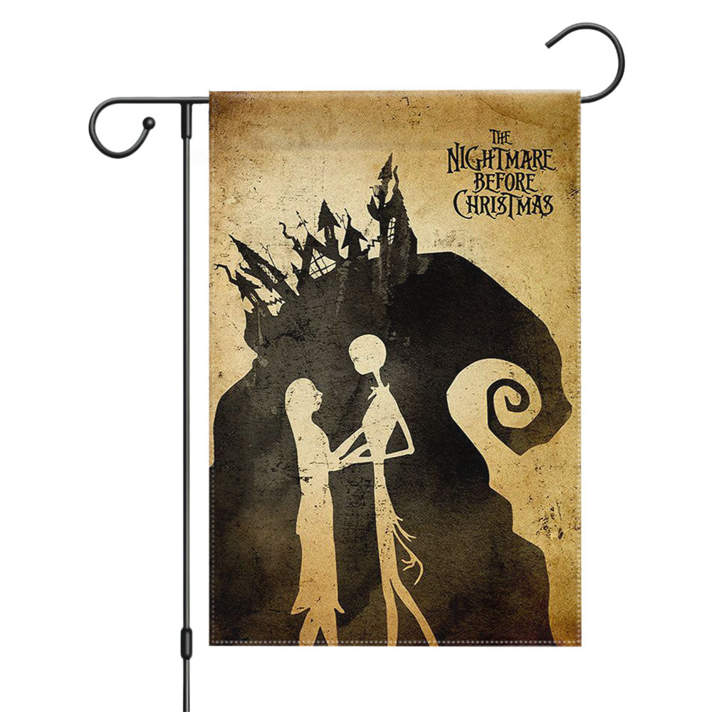 Tim Burton Nightmare Before Christmas Garden Flags Yard Outdoor Lawn 12 X 18